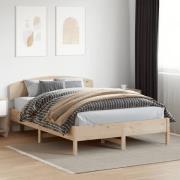 vidaXL Sängram utan madrass 160x200 cm massiv furu