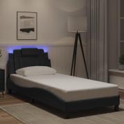 vidaXL Bed Frame "Viana" with LED without Mattress Black 90x190 cm