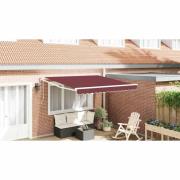 vidaXL Markis automatiskt infällbar vinröd 300x250 cm