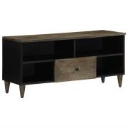 vidaXL Tv-bänk svart 100x33x46 cm massivt mangoträ