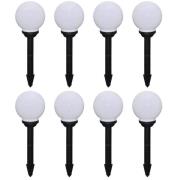 vidaXL Utomhuslampor 8 st LED 15 cm med markspett