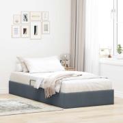 vidaXL Ottoman Sängram med lagring Mörkgrå 100 x 200 cm Sammet