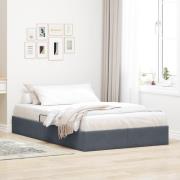 vidaXL Ottoman Sängram med lagring Mörkgrå 120 x 190 cm Sammet