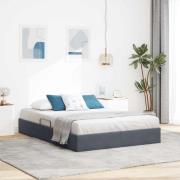 vidaXL Ottoman Sängram med lagring Mörkgrå 140 x 190 cm Sammet