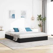 vidaXL Ottoman Sängram med lagring Svart 180 x 200 cm Sammet