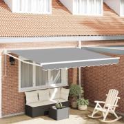 vidaXL Utdragbar markisram Vit 350 x 250 cm Aluminium