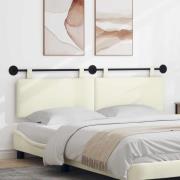 vidaXL Hängande Huvudgavel Enfärgad Kräm 170 x 55 x 5 cm Kordread tyg