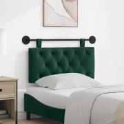 vidaXL Hängande Huvudgavel Mörkgrön 100 x 55 x 7 cm Sammet