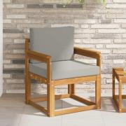 vidaXL Utomhussoffa Massivt akaciaträ och polyester Naturlig