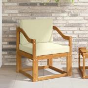 vidaXL Utomhussoffset Massivt akaciaträ och polyester Naturfärg