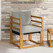 vidaXL Utomhussoffa Massivt Akaciaträ och Textilene