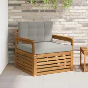 vidaXL Utomhussoffa Massivt akaciaträ och polyester