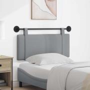 vidaXL Hängande Huvudgavel Väggmonterad Ljusgrå 110 x 55 x 5 cm tyg