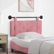 vidaXL Hängande Huvudgavel Väggmonterad Rosa 110 x 55 x 5 cm Sammet