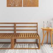 vidaXL Utomhus Mellansoffa Massivt Akaciaträ Naturfärg 79 x 83 x 73 cm
