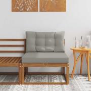 vidaXL Utomhus Mellansoffa Massivt Akaciaträ Naturfärg