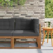 vidaXL Utomhus Hörnsoffa Naturfärg