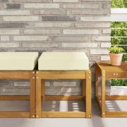 vidaXL Utomhus sitskudde Kräm 40 x 40 x 8 cm 100% Polyester