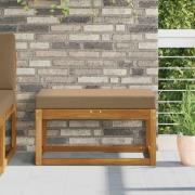 vidaXL Utomhus sitskudde Taupe 80 x 40 x 8 cm 100% Polyester