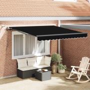 vidaXL Markis tyg med Svart 300 x 250 cm Polyester