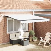vidaXL Markis tyg med Vit 350 x 250 cm Polyester