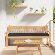 vidaXL Pallkudde Svart 200 x 40 x 8 cm Oxford Tyg