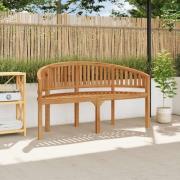 vidaXL Bananbänk 151 cm massiv teak