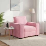 vidaXL Soffstol rosa 100x78x84 cm sammet