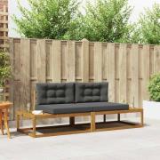 vidaXL Utomhussoffset med kudde Naturlig och Antracit