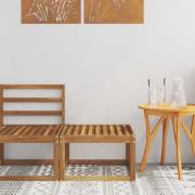 vidaXL Utomhuspall Massivt Akaciaträ Naturfärg 59 x 59 x 37 cm