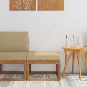 vidaXL Utomhuspall Massivt Akaciaträ Naturfärg