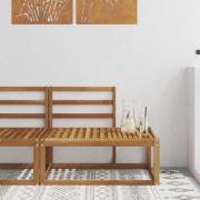 vidaXL Modulsoffa utomhus Naturfärg 91 x 63 x 73 cm Massivt Akaciaträ