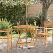 vidaXL Hopfällbart trädgårdsbord Ø90x75 cm massivt eukalyptusträ
