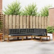 vidaXL Utomhussoffset Naturlig och Antracit