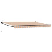 vidaXL Elektrisk Markis med Blå och Orange 4 × 3 m Aluminium