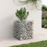 vidaXL Gabion upphöjd säng Silver 50 x 50 x 60 cm Galvaniserat Stål