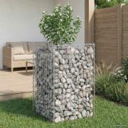 vidaXL Gabion upphöjd säng Silver 50 x 50 x 80 cm Galvaniserat Stål