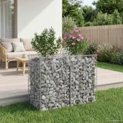 vidaXL Gabion upphöjd säng Silver