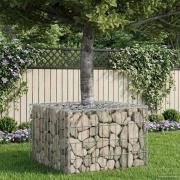 vidaXL Gabion upphöjd säng Silver