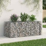 vidaXL Gabion upphöjd säng Silver 140 x 60 x 55 cm Galvaniserat Stål