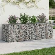 vidaXL Gabion upphöjd säng Silver