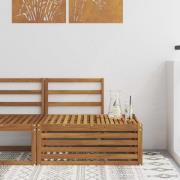 vidaXL Modulsoffa utomhus Naturfärg 91 x 63 x 73 cm Massivt Akaciaträ