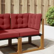 vidaXL Utomhus Soffa Kudde 3 pcs Vinröd Polyester