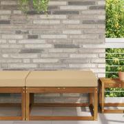 vidaXL Utomhus Soffa Kudde Beige 80 x 80 x 8 cm Polyester