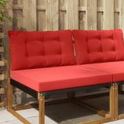 vidaXL Utomhus Soffa Kudde 2 pcs Röd Polyester