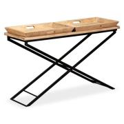 vidaXL Konsolbord massivt mangoträ 130x40x80 cm