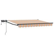 vidaXL Manuell utdragbar markis med LED-lampor 3,5 x 2,5 m