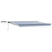 vidaXL Elektrisk Retraktabel Markis Blå och Vit 4 x 2 m