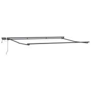 vidaXL Manuell markisram med LED-lampor Antracit 4 × 3,5 m Aluminium