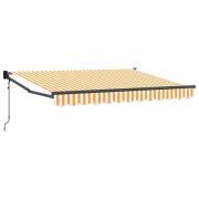 vidaXL Elektrisk Retraktabel Markis Gul och Vit 3,5 x 2 m